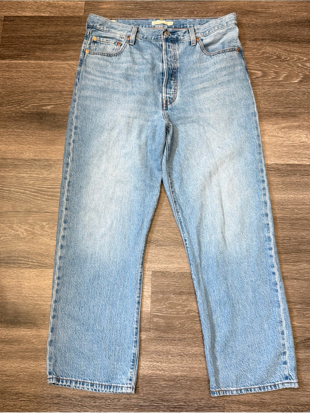 Levi’s Ribcage Straight Ankle Jeans Button Fly Blue Women’s 32